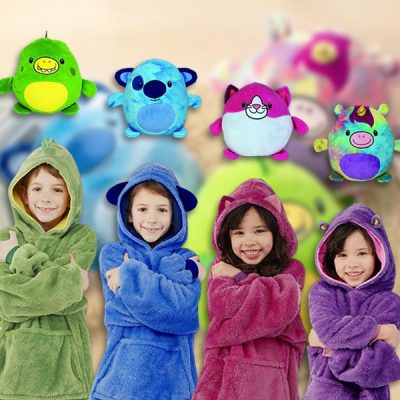 Weiches Spielzeug 3 in 1 (Kissen, Decke und Kapuzenjacke) | PILLOWPET
