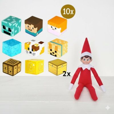 10x zusätzliche Bausteine für MAGCRAFTI + festlicher Elf GRATIS | REDELFMAGBLOCKS