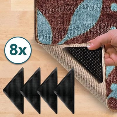 8x selbstklebende, rutschfeste Teppichunterlagen