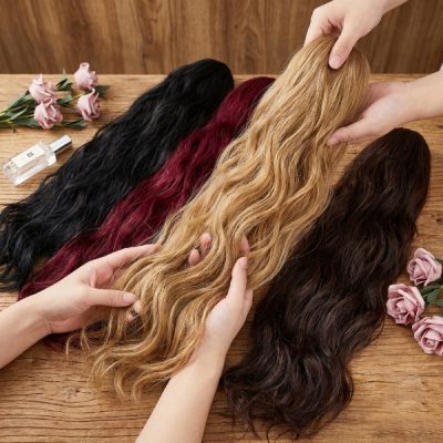 Lange gewellte Pferdeschwanzverlängerung | WAVYPONY